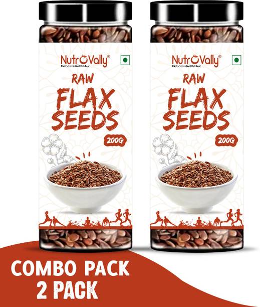 NutroVally Flax Seeds for Weight Loss ,Rich in Fiber, Omega 3 and Protein with Healthy Heart Flax Seed for Weight Lose Brown Flax Seeds