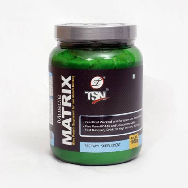TSN MUSCLE MATRIX Proteins Whey Protein Concentrate CHOCOLATE Powder 1000 Gram Whey Protein