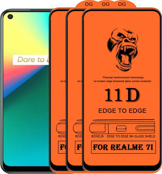 SoftTech Edge To Edge Tempered Glass for Realme 7I