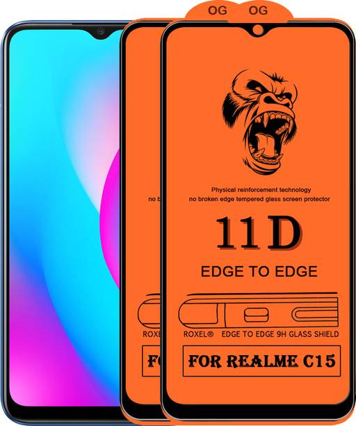 11D Edge To Edge Tempered Glass for Realme C15