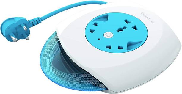 Anchor By Panasonic 6A 3 Pin Diamond Flexi Box with 4 Mtr Extension Cord (Blue & White, 5226) 3  Socket Extension Boards