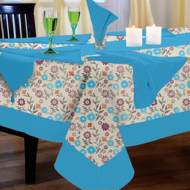 Lushomes Light Blue Organic Cotton Table Linen Set