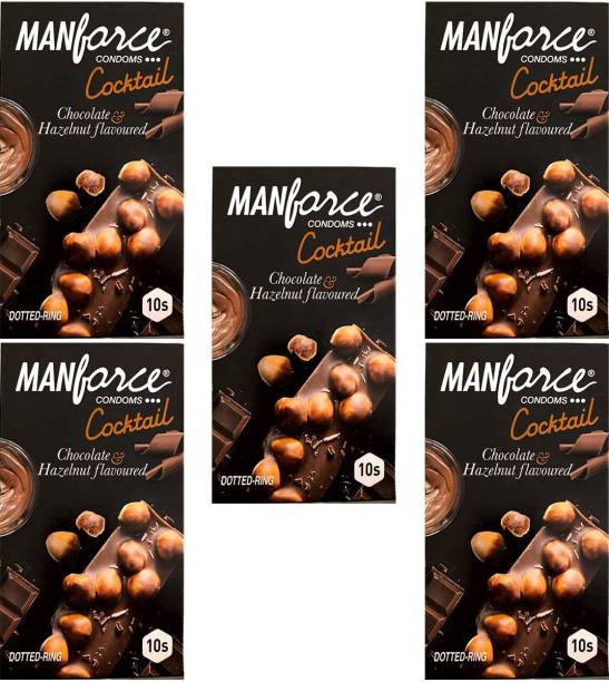 MANKIND Hazelnut and Chocolate Cocktail Condom 10pcs and Set of 5 Condom