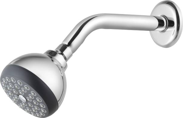 रुहे ABS 6x6 Inches Beta Overhead Shower With 12" Inches Arm And Wall Flange (Chrome Finish) शावर हैड
