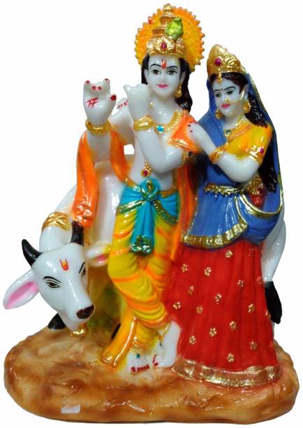 krishnagallery1 Beautifull Radha Krishan Statue Murti Marble Finish , Krishna statue Decorative Showpiece  -  36 cm