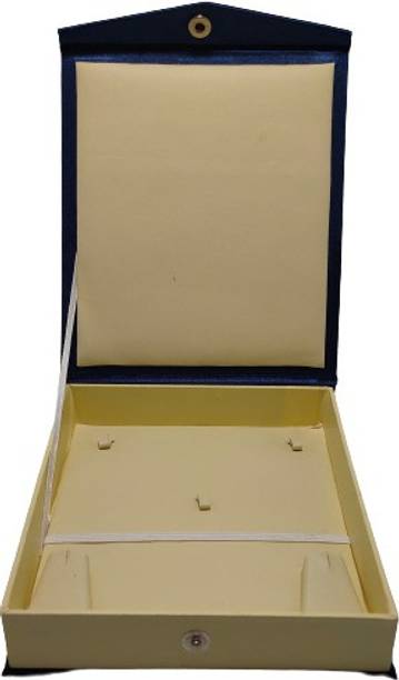 IDEAL FASHION Necklace Earring Half set jewellery vanity box ( Colour Blue) ( Size 7×6×2 ) Jewellery Storage Vanity Box