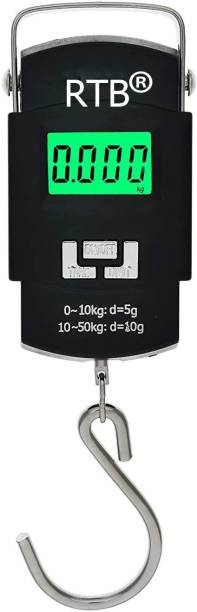 texla 50 Kg Digital LCD Display Pocket Portable Hanging Weighing Scale (Black) Weighing Scale