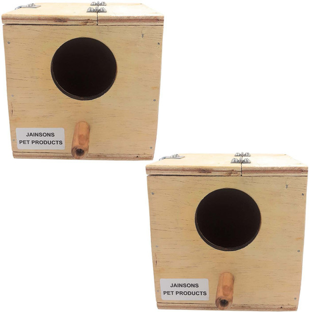 Handmade Nesting Breeding Brooding Bird House Box Natural Wood Chick Brooder for Budgerigar Parakeet and Other Small Animals 