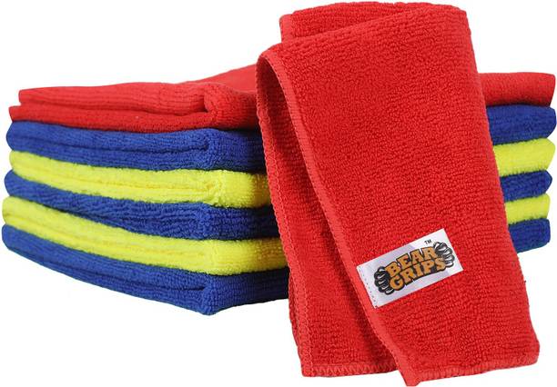 Bear Grips premium 300 GSM, lint free and scratch free, Size 40 X 40 cms Wet and Dry Microfiber Cleaning Cloth