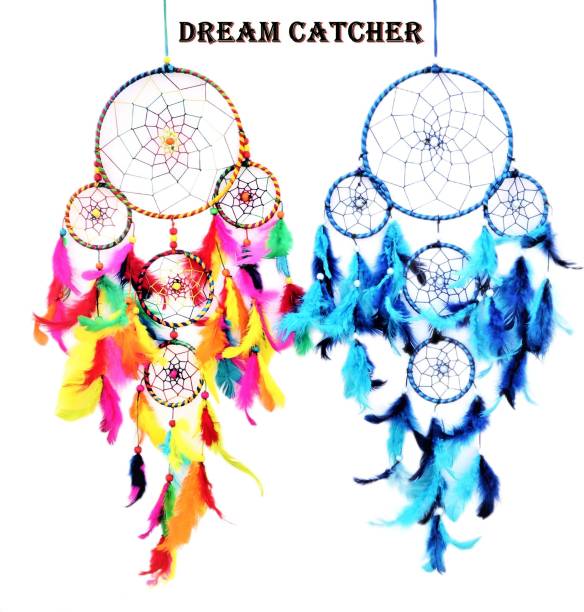 FASTDAP Dream Cacher Wall Hanging Handmade Wall Art for Bedrooms,office,Balcony,Outdoors,Garden,Home Wall Hanging Design Feather Dream Catcher
