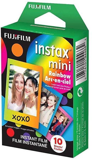 FUJIFILM Instax Mini Rainbow (Multicolor 10 sheets pack) Film Roll