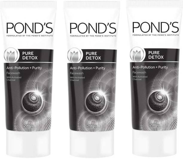 POND's Pure Detox  Each 200g Pack Of 3 Face Wash