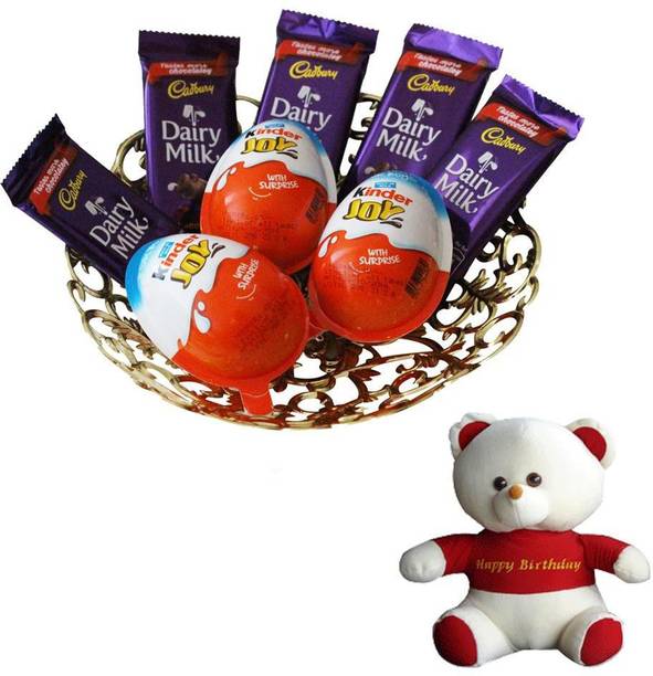 Cadbury Chocolate Gift Box With Birthday Greeting Teddy | Birthday Gift Hamper | Birthday Surprise | Birthday Gift Combo
