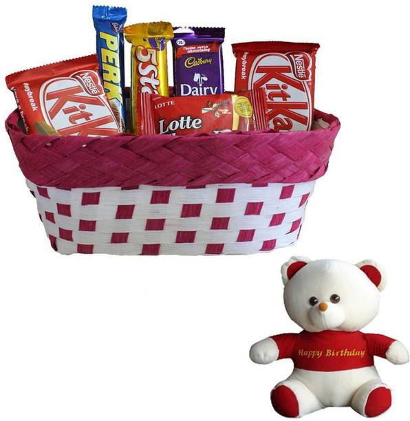 Cadbury Birthday Surprise Gift For Wife With Birthday Teddy | Birthday Gift Hamper | Birthday Surprise | Birthday Gift Combo