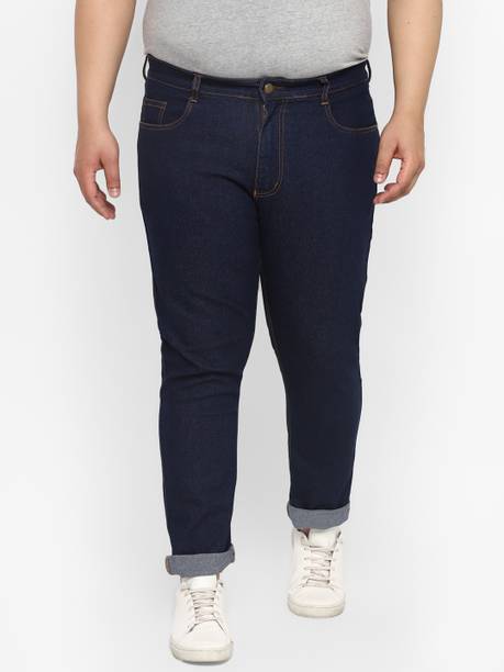 Men Regular Mid Rise Dark Blue Jeans