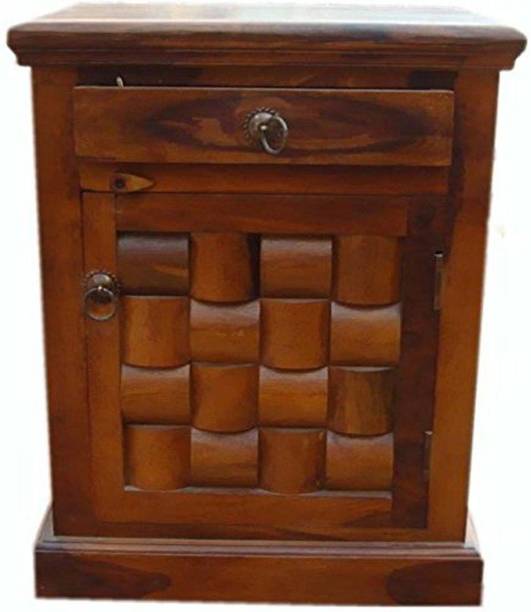 BM Wood Furniture Sheesham Wood Bedside Table for Bedroom|Side Table|End Table Solid Wood Side Table