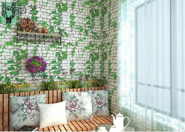 WolTop Wall Stickers Wallpaper 3D Ivy Nature Restaurant Office Design Self Adhesive Small Self Adhesive Sticker