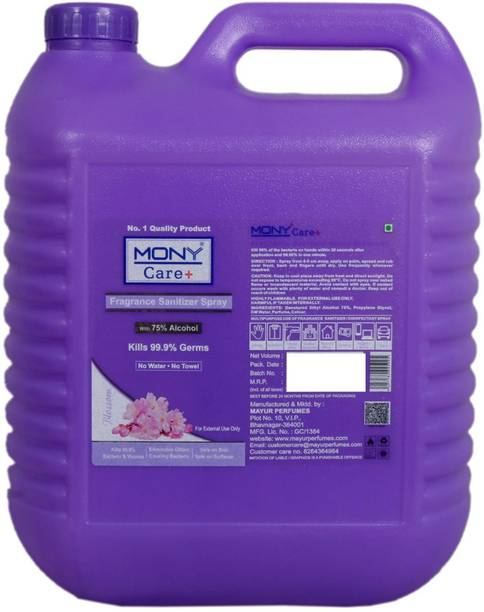 Mony Care Plus Fragrance Sanitizer Blossom 75 % Alcohol Content With Hand Sanitizer Can