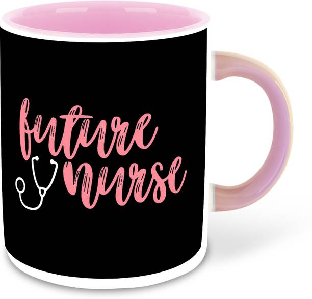 whats your kick Future Nurse Inspired Printed Designer Pink Inner Color Ceramic Coffee (Future Nurse, Gift for Future Nurse, Birthday Gift, Best Gift) Multi- 1 Ceramic Coffee Mug