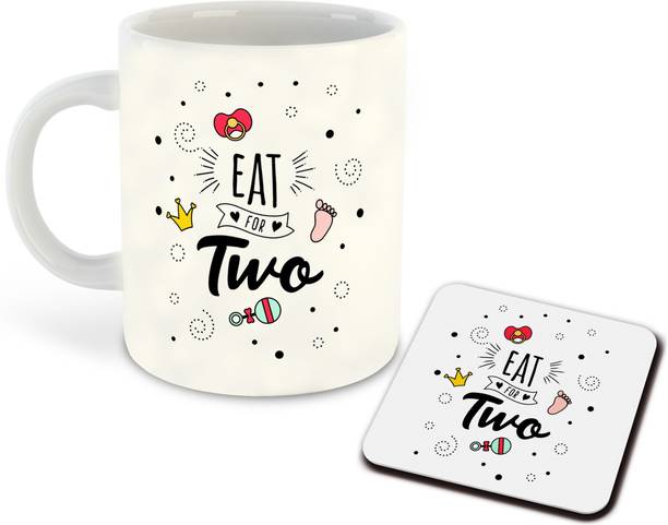 whats your kick (CSK)Baby Shower Inspired Printed Designer White Inner Color Ceramic Coffee With Coaster (Baby Shower, Gift for Pregnancy, Having a baby, Baby Loading) Multi- 18 Ceramic Coffee Mug