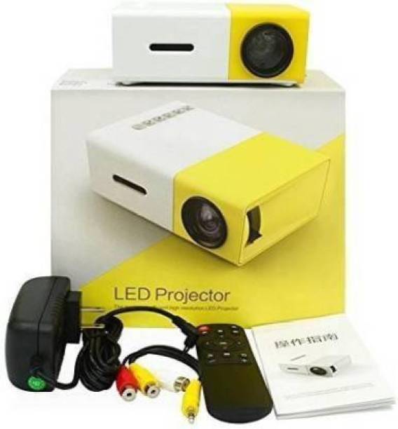 IBS UC 500 PROJECTOR, 400LM Portable Mini Home Theater LED Projector with Remote Controller, Support HDMI, AV, SD, USB Interfaces (Yellow) 3500 lm LED Corded Portable Projector
