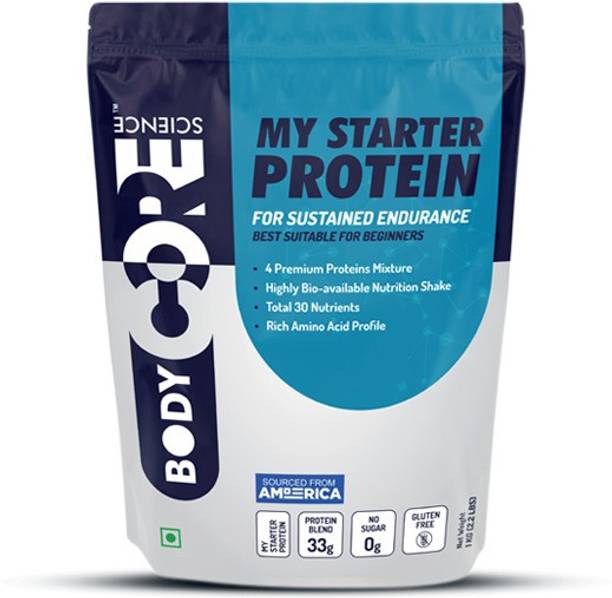 Body Core Science BCS My Starter Protein 1Kg (Flavored-STRAW-BERRY) Whey Protein
