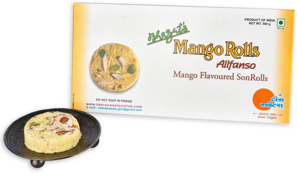 Bhagat's Heera Sweets Mango Flavored SonRolls Mithai 500GM PF1 Box