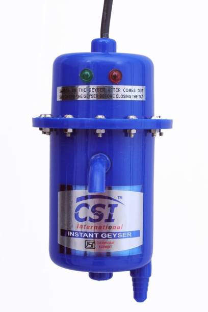 CSI INTERNATIONAL 1 L Instant Water Geyser (1L INSTANT WATER PORTABLE HEATER GEYSER SHOCK PROOF PLASTIC BODY WITH INSTALLATION KIT 1 YEAR WARRANTY, Blue old)