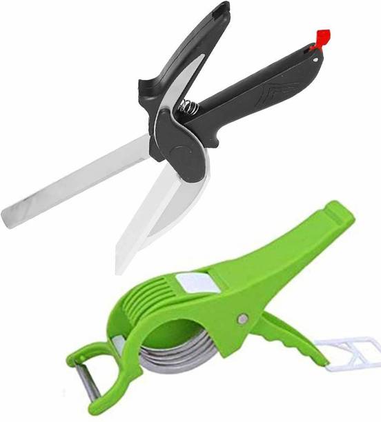 winger combo of veg cutter and clever cutter smart cutter pack of 2 (green , black) Vegetable & Fruit Slicer (2 veg cutter) Vegetable & Fruit Slicer