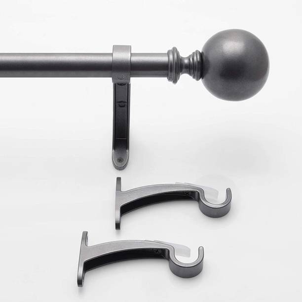 Deco Window Grey Curtain Rods Metal