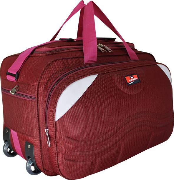 65 L Strolley Duffel Bag - BBD_N-Waterproof Luggage Travel Duffel Bag with Roller wheels Duffel Bag, Tp05 - Red - Large Capacity