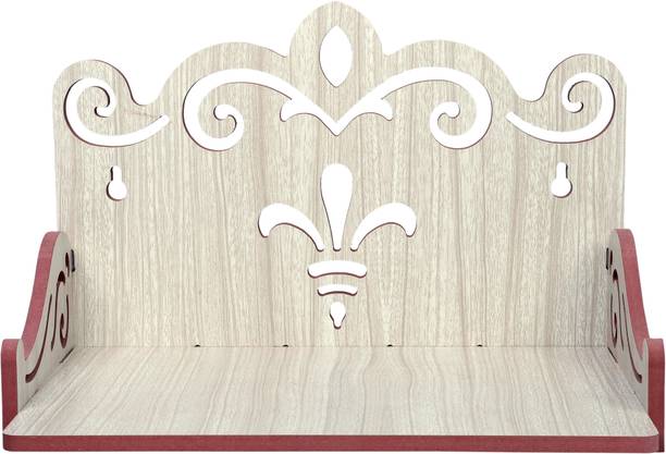 Rudrax Wooden Singhasan Temple for God, Laddu Gopal Sinhasan for Pooja Mandir, Singhasan for Diwali, Durga Pooja, Navratri, Ganesh Chaturthi - Engineered Wood Home Temple