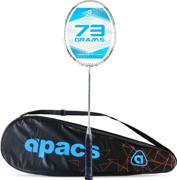 apacs Counter Attack (73G, 35LBS) White, Blue Unstrung Badminton Racquet