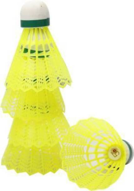 CTC CREATION Pack of 10 Advance Practice Plastic Badminton Shuttlecock Plastic Shuttle Plastic Shuttle  - Yellow