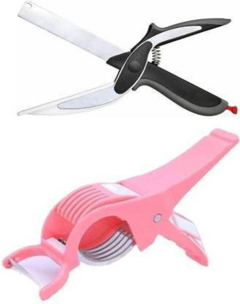 winger combo of pink veg cutter and clever cutter smart cutter pack of 2 (pink , black) Vegetable & Fruit Slicer (2 veg cutter) Vegetable & Fruit Slicer
