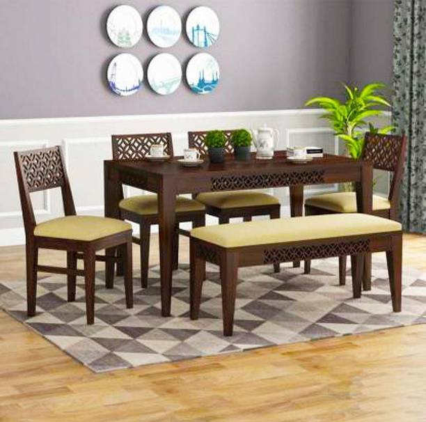 Shreya Decor Solid Wood 6 Seater Dining Set