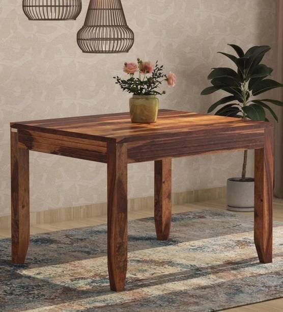 WOOD OASIS Solid Wood 4 Seater Dining Table