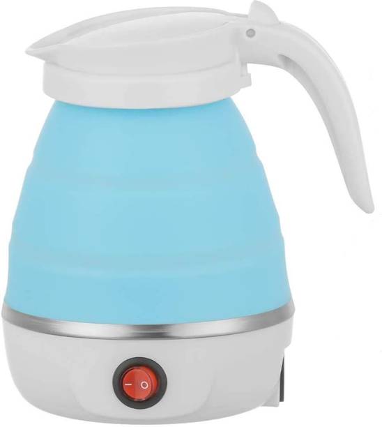 OneRetail Food Grade Silicone and Dual Voltage Travel Foldable Electric Kettle; 600 ml with Boil Dry Protection Electric Kettle Electric Kettle