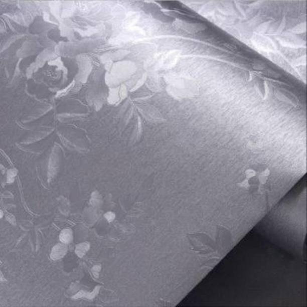 WallBerry Wall Stickers Wallpaper Embossed Grey Rose Flowers Self Adhesive Large Self Adhesive Sticker