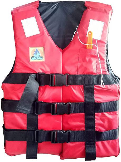 APEX Ship Red Life Jacket for Adult PFD Type III Swim Floatation Belt