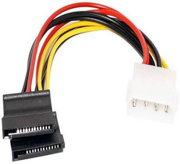 BIGGEAR Power Sharing Cable 0.15 m (Pack of 1) 4Pin Molex to Dual SATA Power Y-Cable Adapter (6inch)