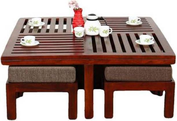 BM Wood Furniture Sheesham Wood Center Coffee Table for Living Room,Balcony,Garden and Outdoor Solid Wood Coffee Table