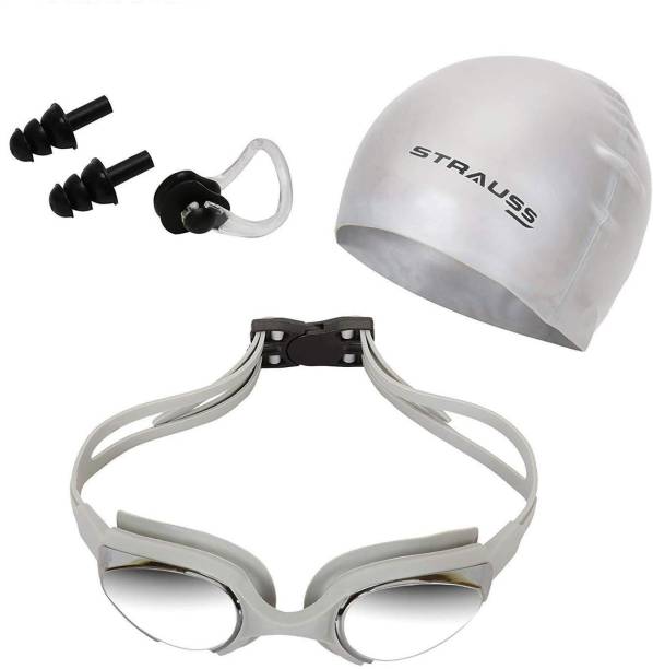 Strauss Swimming Kit | Swimming Goggles | Swimming Cap | Swimming Accessories Swimming Kit