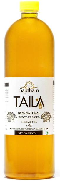 Saptham Taila 100% Wood Pressed / Cold Pressed Gingelly Oil / Sesame Oil PET Bottle