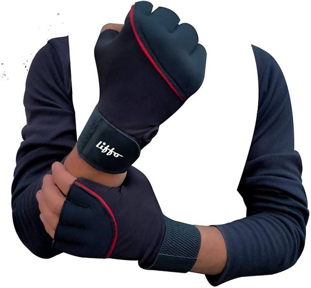 Liffo Gym Gloves for Men Women with Wrist Support Band for Weight Lifting Workout Gym & Fitness Gloves