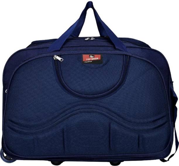 65 L Strolley Duffel Bag - BBD_Waterproof Luggage Travel Duffel Bag with Roller wheels Duffel Bag, TP18 - Blue - Large Capacity