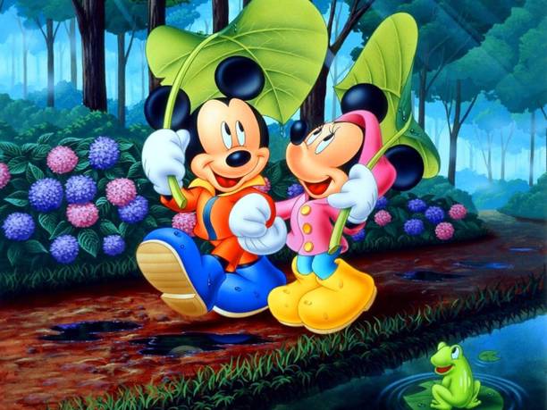 ANSHUL INTERNET 45.72 cm MICKEY MOUSE 3 Self Adhesive Sticker