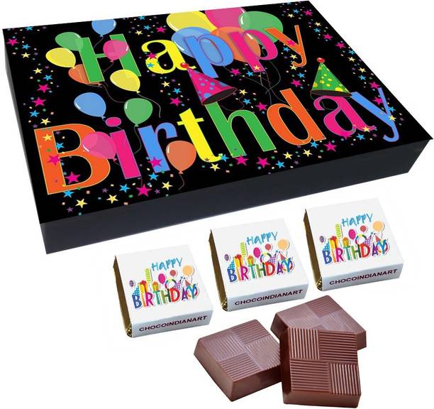 चोचोइंडियानार्ट Happy BirthDay, 12 Chocolate Surpise GiftS Box, ट्रफल्स