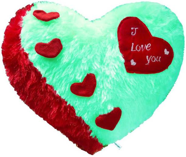 PICKKART Happy Valentine's Day Love Heart-Shaped I Love You Pattern Pillow - Soft Plush Heart Pillow for Husband/ Wife/ Boyfriend/ Girlfriend  - 32 cm