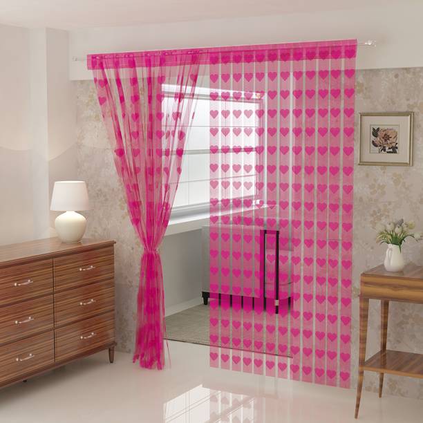 Flipkart SmartBuy 214 cm (7 ft) Polyester Semi Transparent Door Curtain (Pack Of 2)